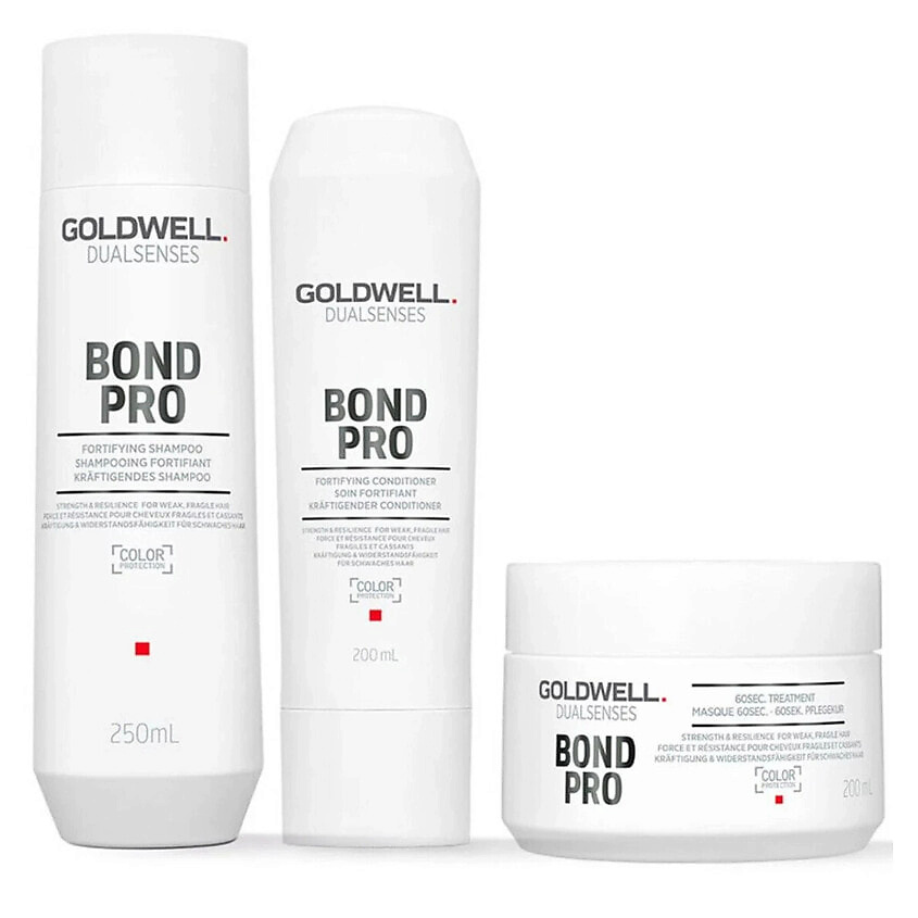 Изображение товара GOLDWELL Dualsenses Bond Pro набор для ухода за поврежденными волосами 3 шт