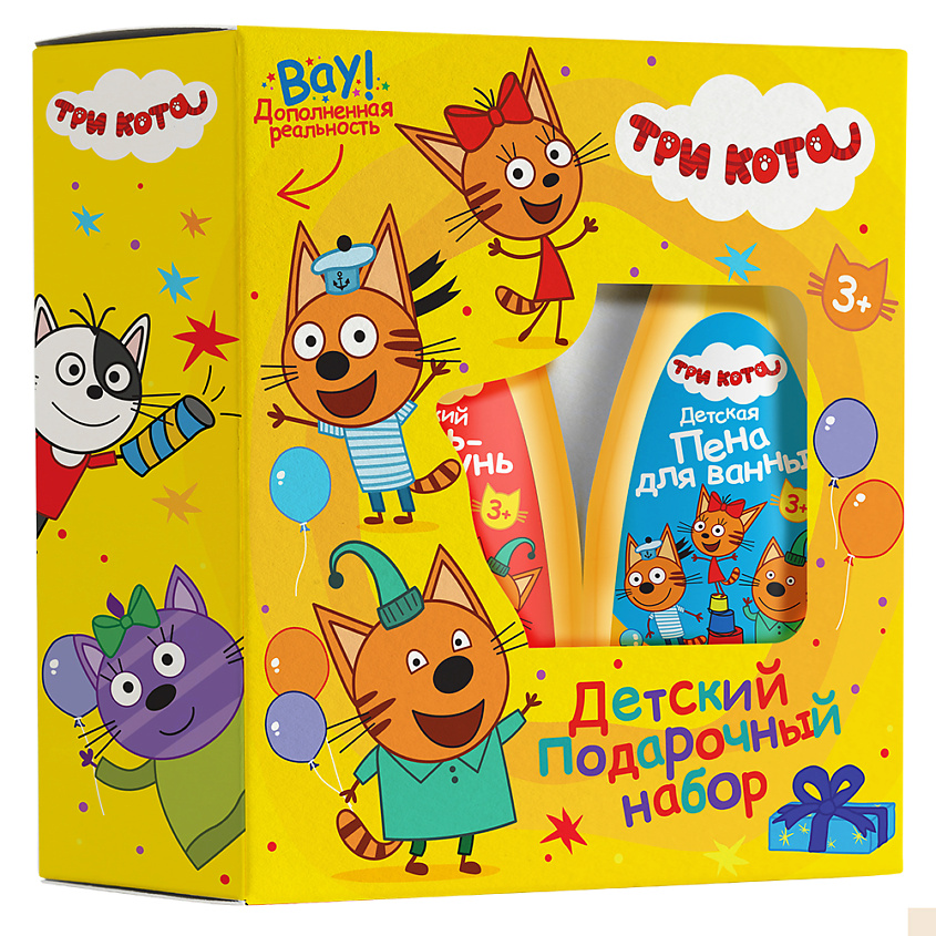 Изображение товара ТРИ КОТА Набор Три Кота Гель-шампунь и Пена для ванны, 1 шт.