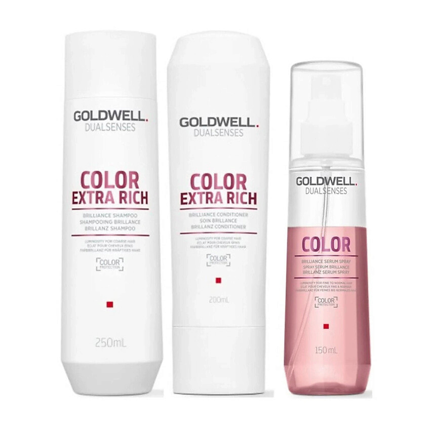 Изображение товара GOLDWELL Набор для окрашенных волос Dualsenses Color Extra Rich Bundle, 250 мл + 200 мл + 150 мл