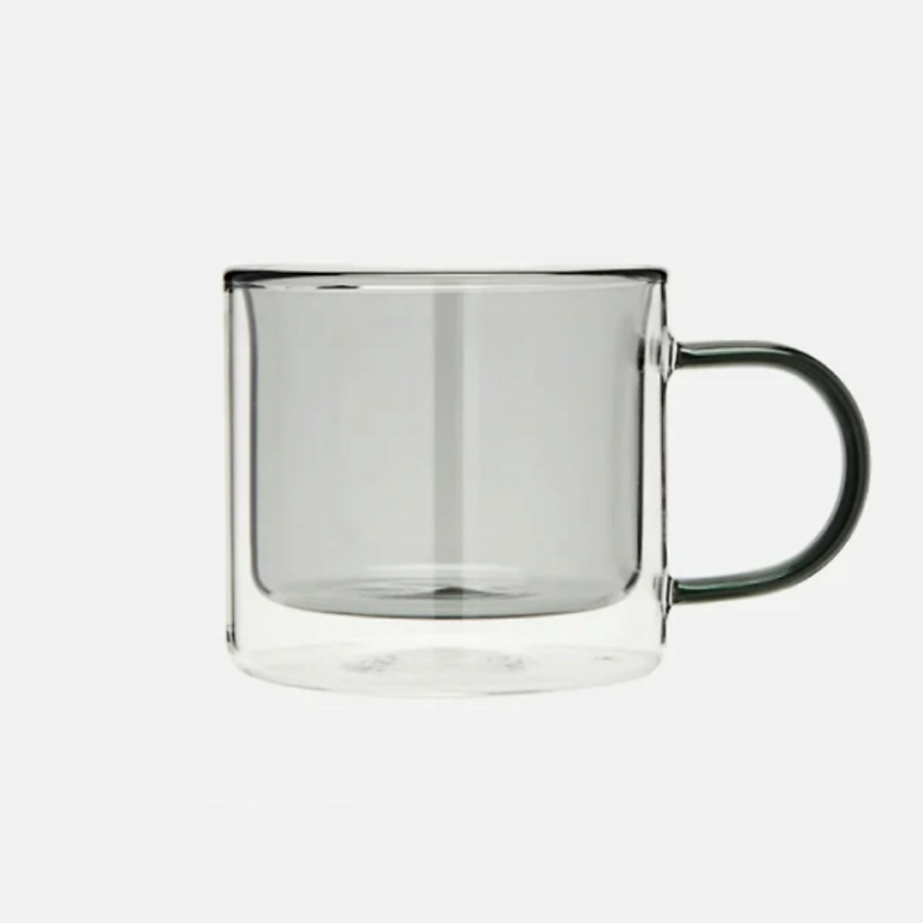 Изображение товара KIMBERLY PREMIUM Кружка двухслойная из цветного стекла термостойкая, цвет: черный