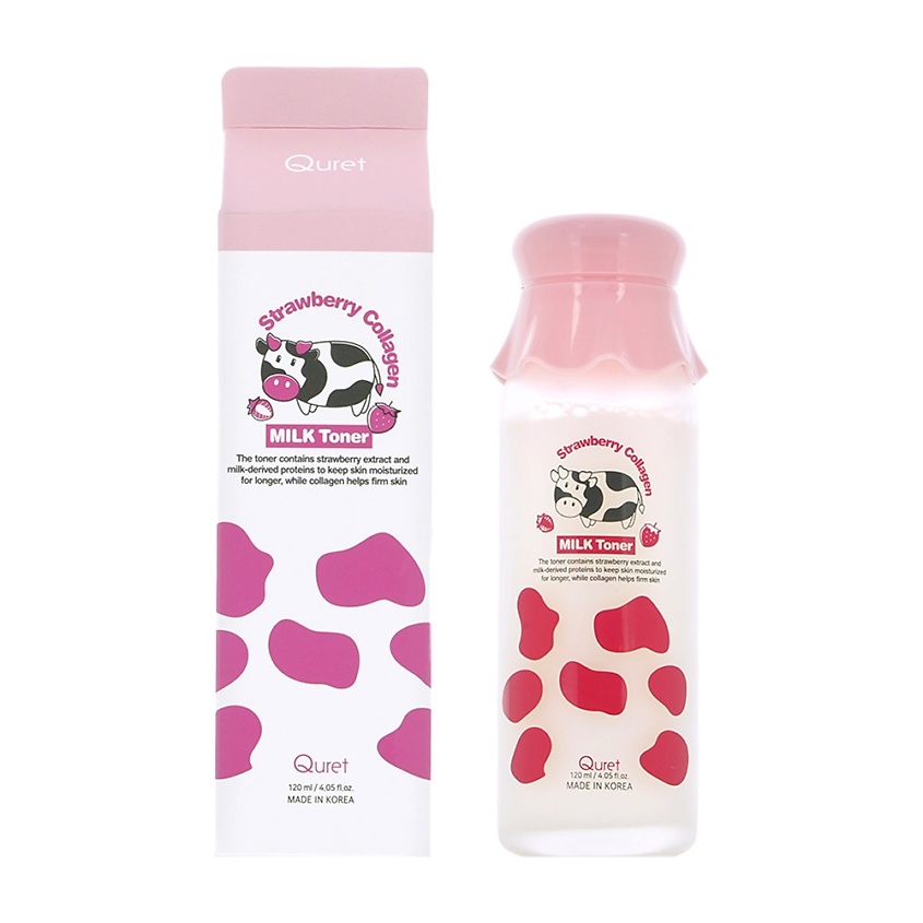 Изображение товара QURET Тонер для лица с экстрактом клубники и коллагеном, 120 мл