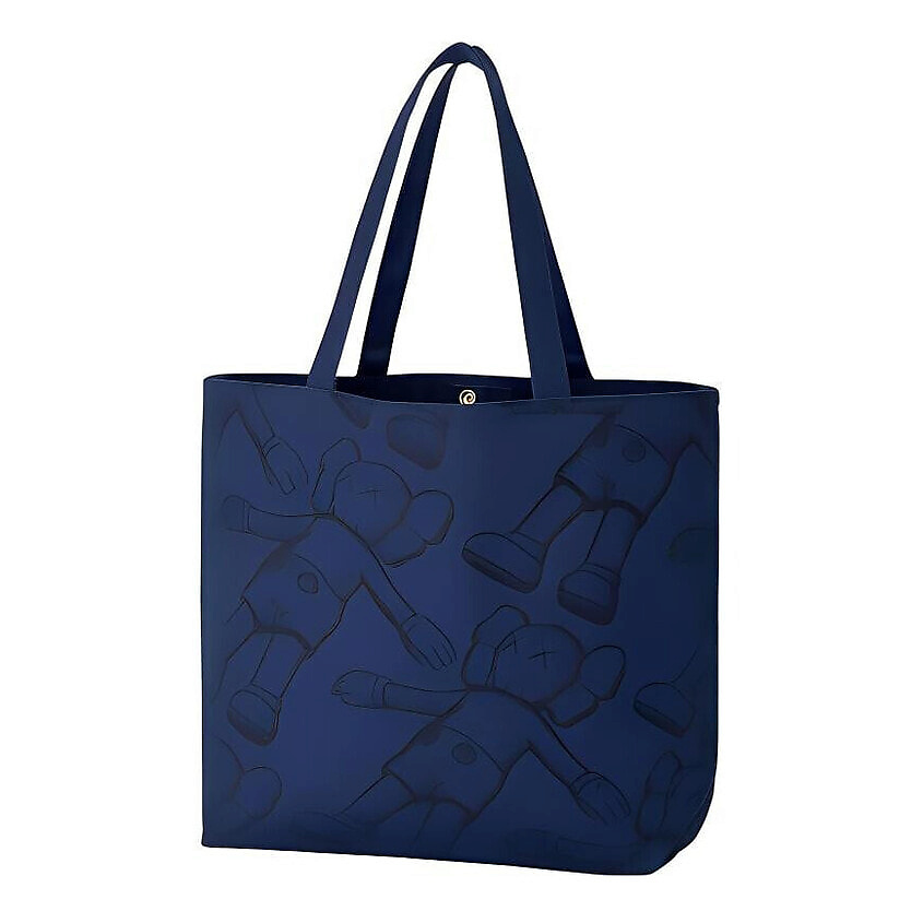 Изображение товара UNIQLO Сумка KAWS Collaboration Cotton Tote Bag Regular Unisex Dark Blue, Черный