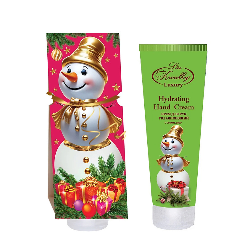 Изображение товара LISS KROULLY ПОДАРОЧНЫЙ НАБОР Снеговик, крем для рук увлажняющий с соком алоэ, 75 мл