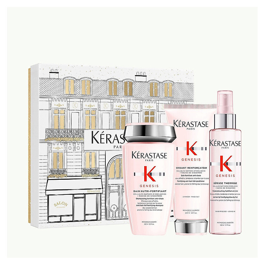 Изображение товара KERASTASE Набор Genesis: Шампунь + Кондиционер + Термозащитный спрей для волос, 250 мл + 200 мл + 150 мл