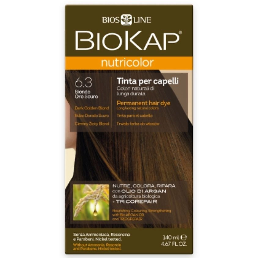 Изображение товара BIOKAP Краска для волос Nutricolor, тёмно-золотистый блондин 6.3