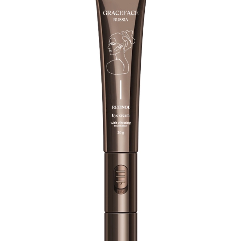 Изображение товара GRACE FACE Крем для области вокруг глаз с ретинолом и кофеином в упаковке с вибромассажером, С ретинолом 20 мл