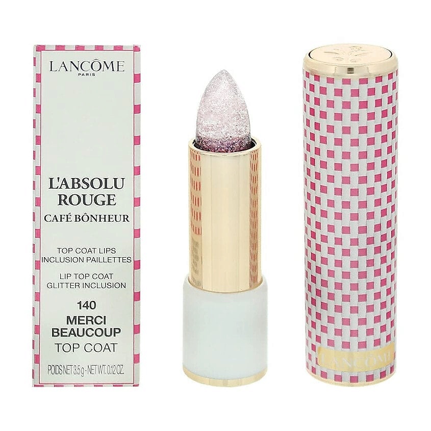 Изображение товара LANCOME Топ-коут для губ с глиттером L`absolu Rouge, 140 Merci Beaucoup