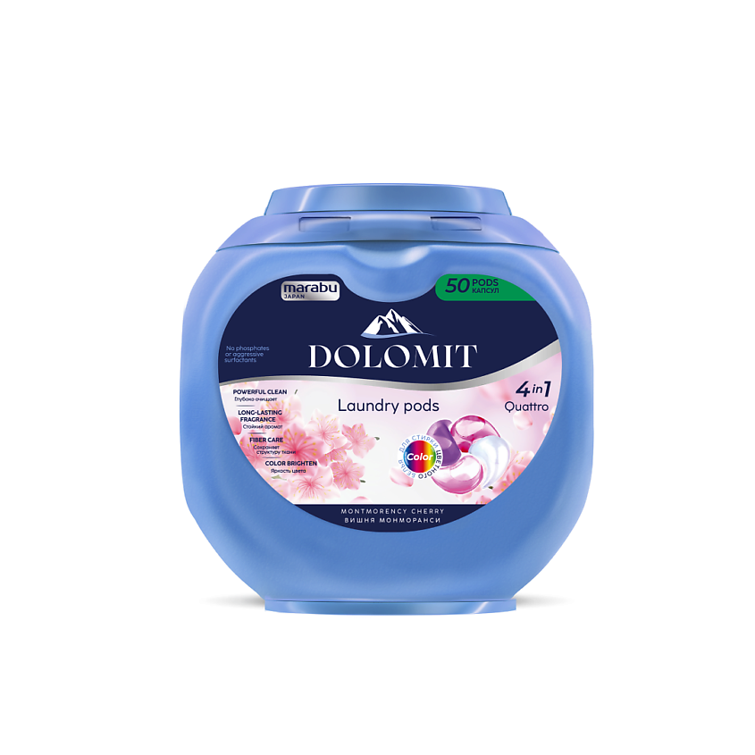 Изображение товара MARABU Капсулы для стирки белья 4 в 1 с ароматом Вишня Монморанси