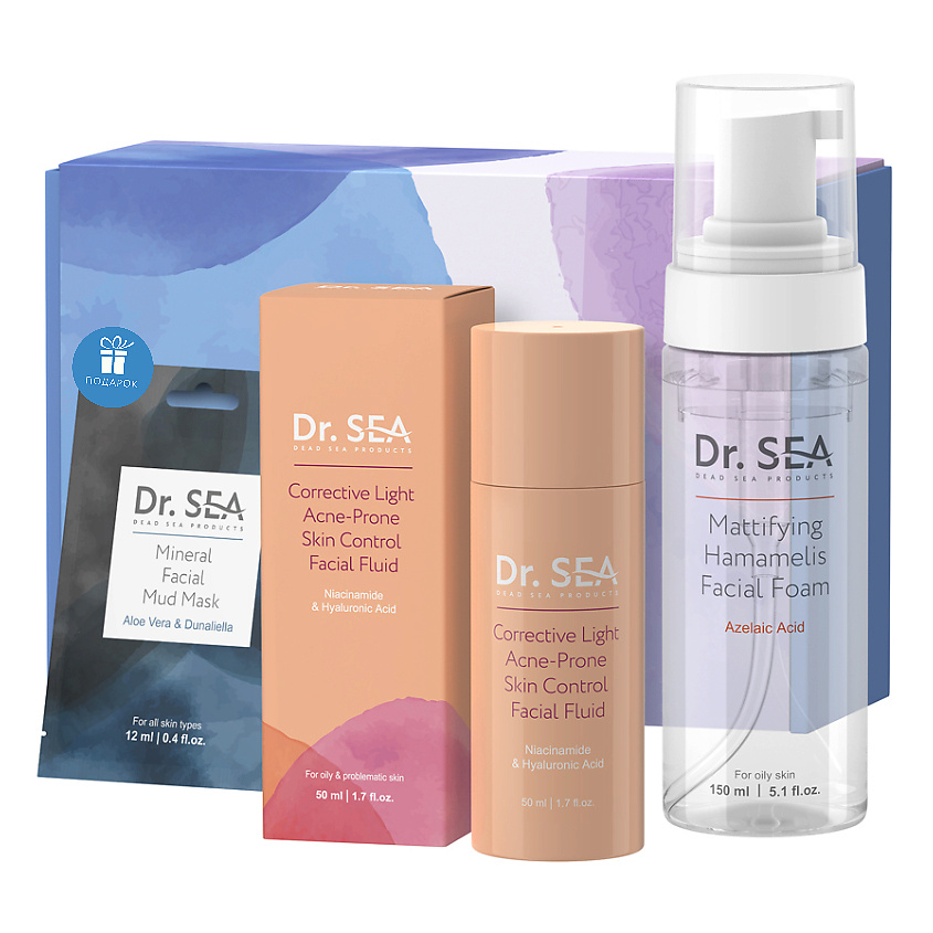 Изображение товара DR. SEA Подарочный набор "ANTI ACNE CARE", 1 шт.; 150 мл+50 мл+12 мл