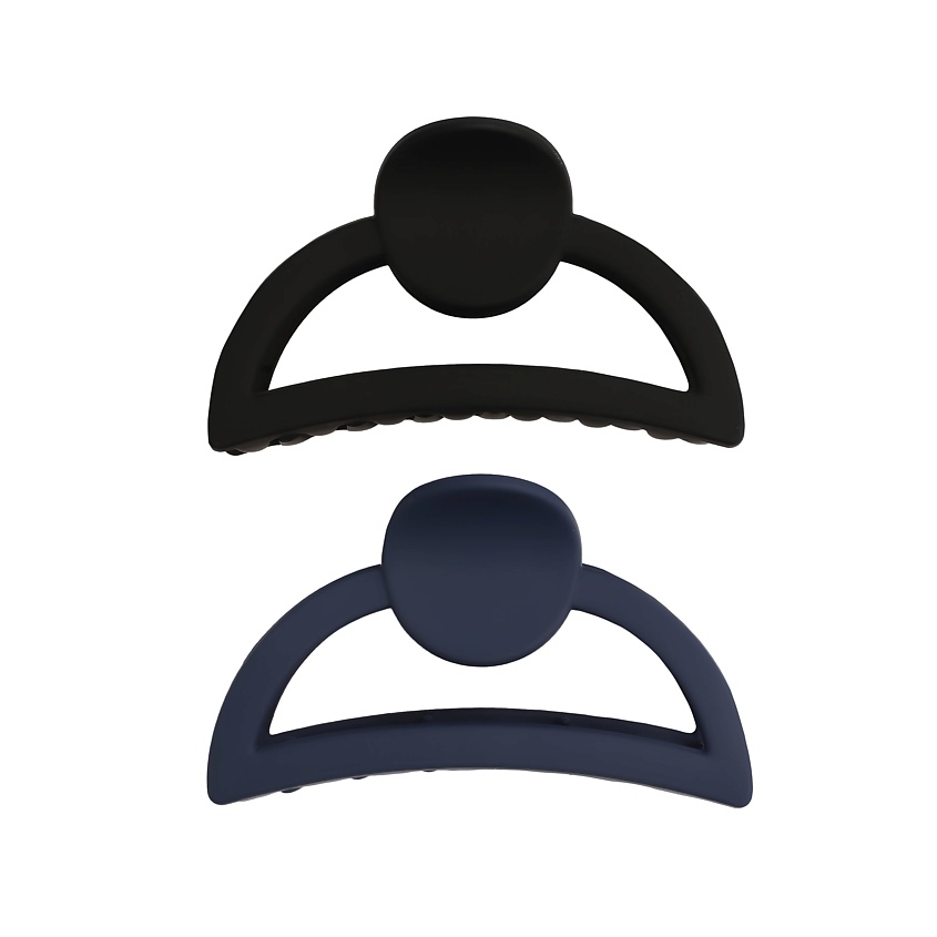 Изображение товара Набор заколок-крабов Kosmoshtuchki черный и синий 9х7 см стильный аксессуар