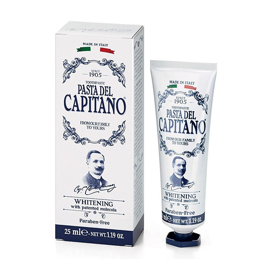 Изображение товара PASTA DEL CAPITANO Зубная паста отбеливающая Whitening, 25 мл