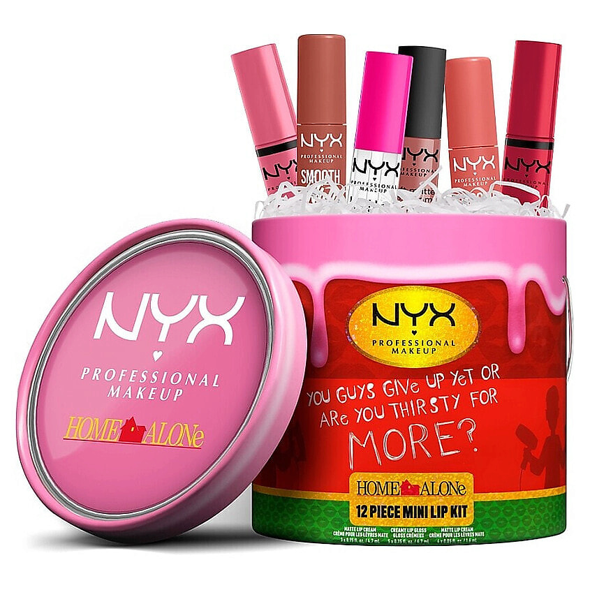 Изображение товара NYX PROFESSIONAL MAKEUP Набор для макияжа Makeup Home Alone Mini Lippen, 12 шт.
