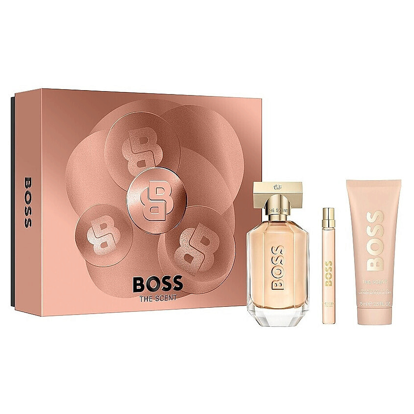 Изображение товара Подарочный набор BOSS The Scent For Her парфюмерия 100 мл миниатюра 10 мл лосьон 75 мл