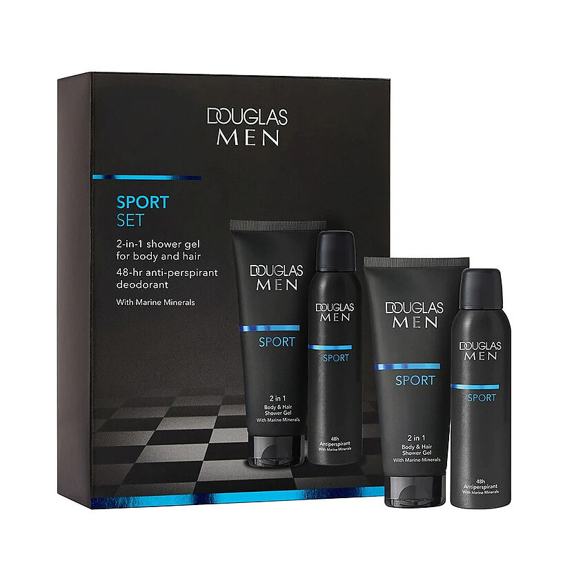 Изображение товара DOUGLAS Подарочный набор для мужчин Men Sport Set, 200 мл + 150 мл