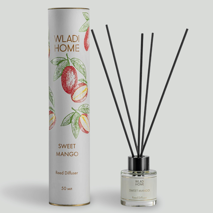 Изображение товара Аромадиффузор для дома с палочками WLADI HOME Сладкое манго 50 мл
