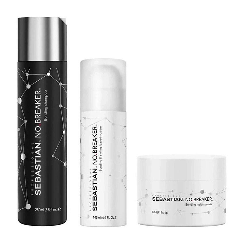 Изображение товара SEBASTIAN PROFESSIONAL Набор No.Breaker 3er Set: шампунь + крем-уход + маска, 250 мл + 150 мл + 145 мл