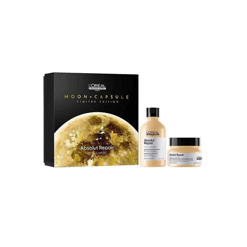 Изображение товара L'OREAL PROFESSIONNEL Набор для ухода за волосами Absolut Repair Set de cuidado capilar Moon Capsule, 300мл+250 мл