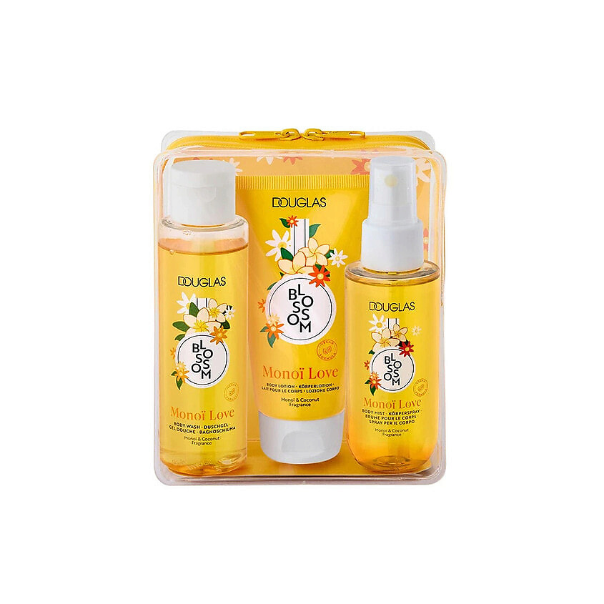 Изображение товара DOUGLAS Набор для ухода за телом Monoï Love Гель+Лосьон+Спрей, 100мл+100мл+75мл