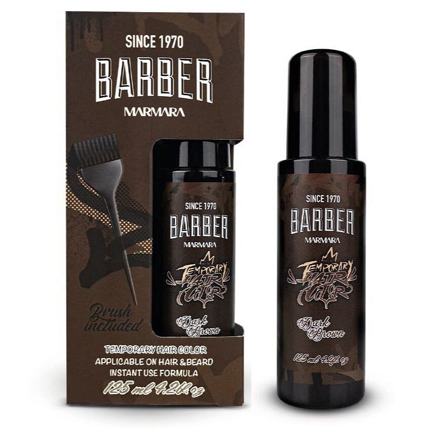 Изображение товара MARMARA BARBER Спрей для временного окрашивания волос, бороды и усов " Black", 125 мл