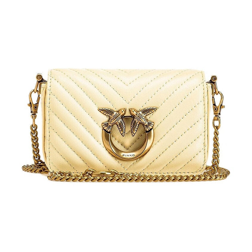 Изображение товара PINKO Сумка Sheepskin With Cow Leather Bird Bag, Portable Crossbody Bag, Basic Set (Bag+Dust Bag)