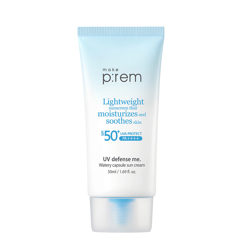 Изображение товара MAKE P:REM Крем для лица солнцезащитный SPF 50+ PA++++ UV Defense Me. Watery Capsule Suncream, 50 мл