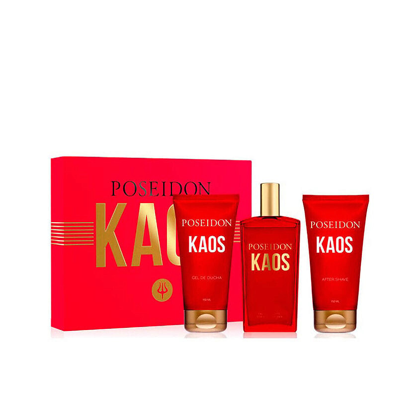 Изображение товара Набор парфюмерии Poseidon Kaos 100 мл гель и лосьон для мужчин подарок