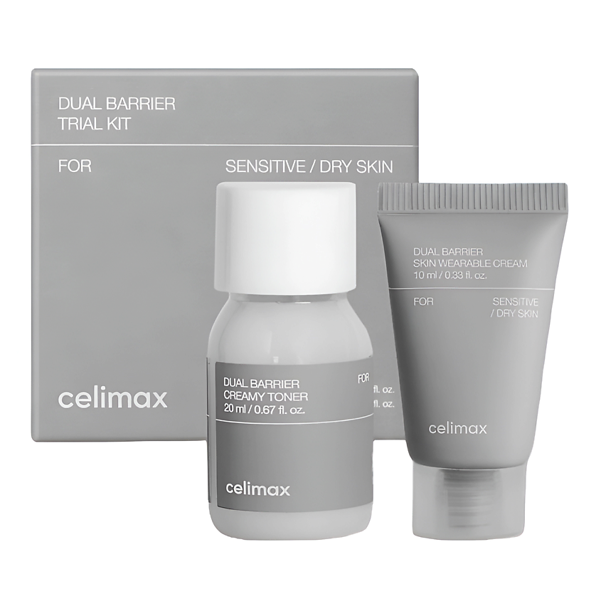 Изображение товара CELIMAX Набор миниатюр с церамидами для ухода за кожей Dual Barrier Trial Kit, Церамиды