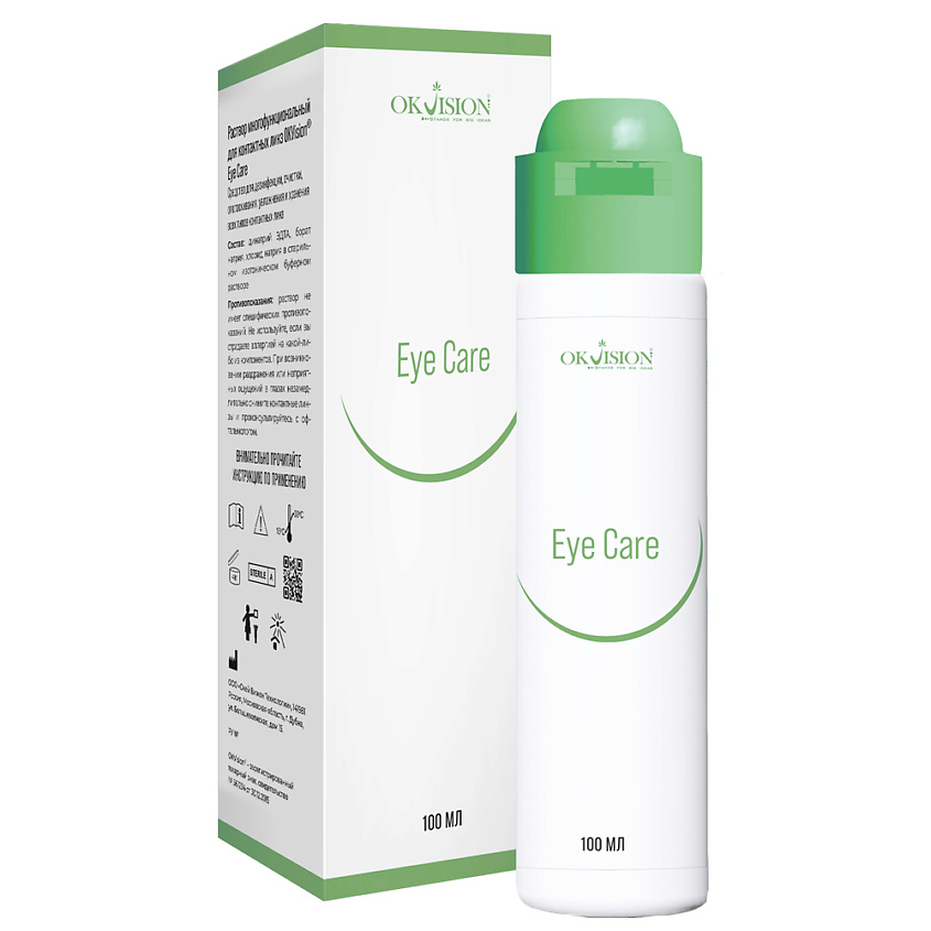 Изображение товара OKVision Eye Care раствор для контактных линз 100 мл высокая эффективность очищения