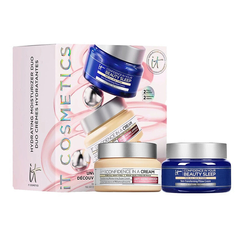 Изображение товара IT COSMETICS Набор для ухода за лицом Unwrap Day-to-Night Hydration Skincare Set, 60 мл х 2