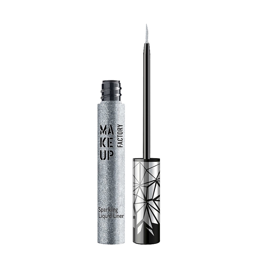 Изображение товара MAKE UP FACTORY Подводка для глаз Sparkling Liquid Liner, № 05 Sheer Silver, 4,5 мл