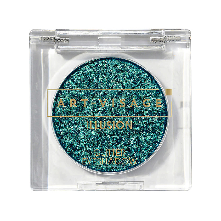 Изображение товара ART-VISAGE Тени для век сияющие Illusion Glitter Eyeshadow, 32 Аквамарин, 1,9 г