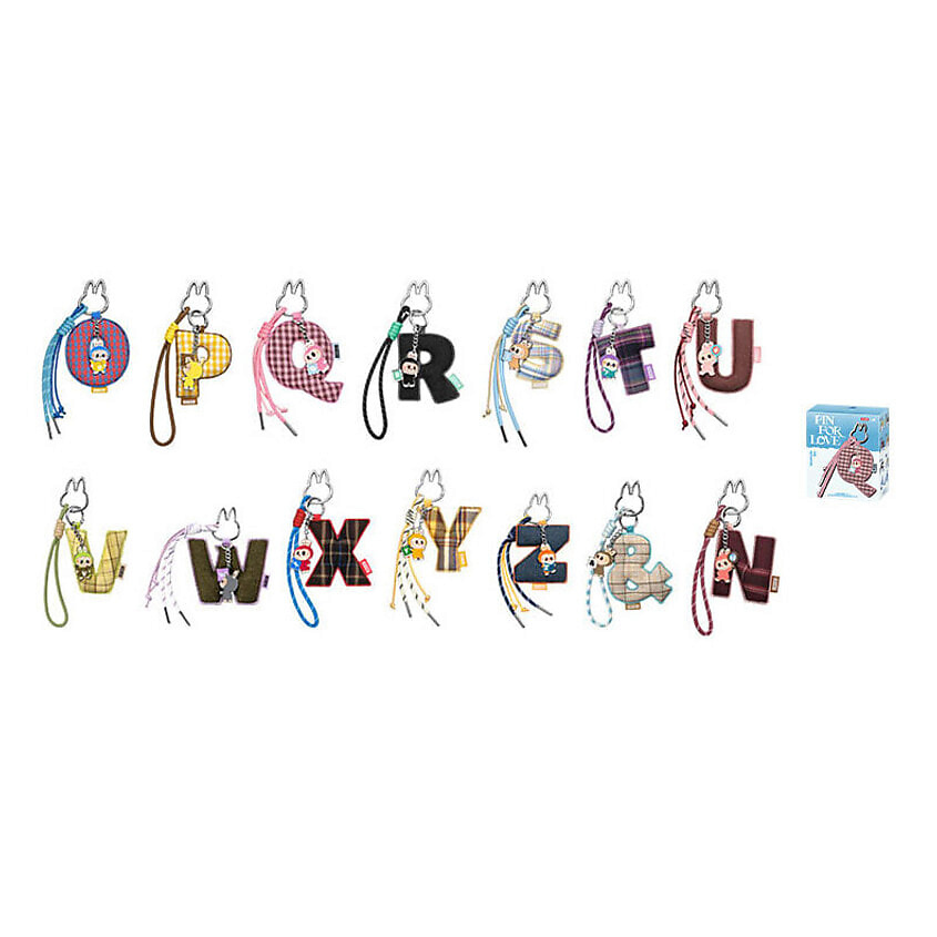 Изображение товара POP MART Подвеска в виде букв "N-Z" The Monsters LABUBU Pin For Love,1 шт., Рандомный выбор, 1шт.
