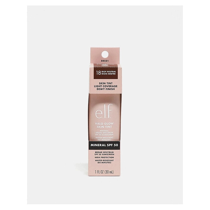 Изображение товара E.L.F. Тональная основа Halo Glow Skin Tint SPF 50, 18 Rich Neutral