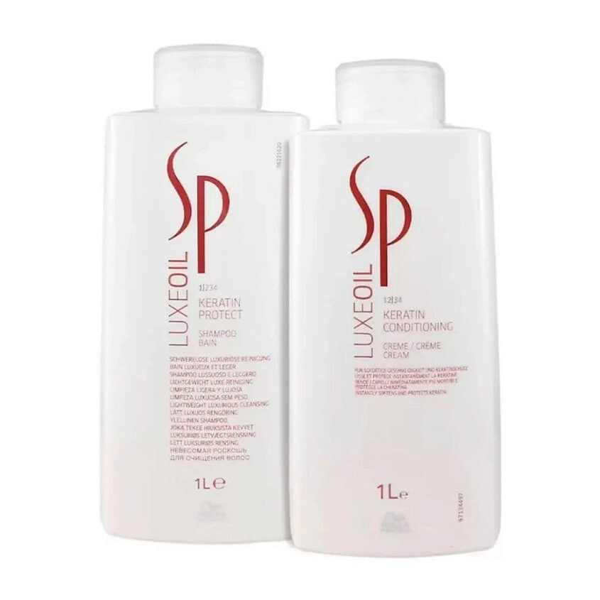 Изображение товара WELLA Набор для ухода за волосами SP LuxeOil Keratin Protect, 1000 мл + 1000 мл
