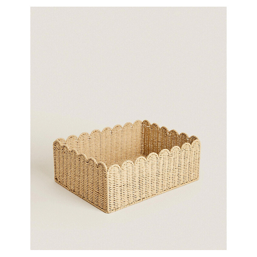 Изображение товара ZARA HOME Корзинка для хранения с фестонами 17 x 45 x 35 см, 17 x 45 x 35 см