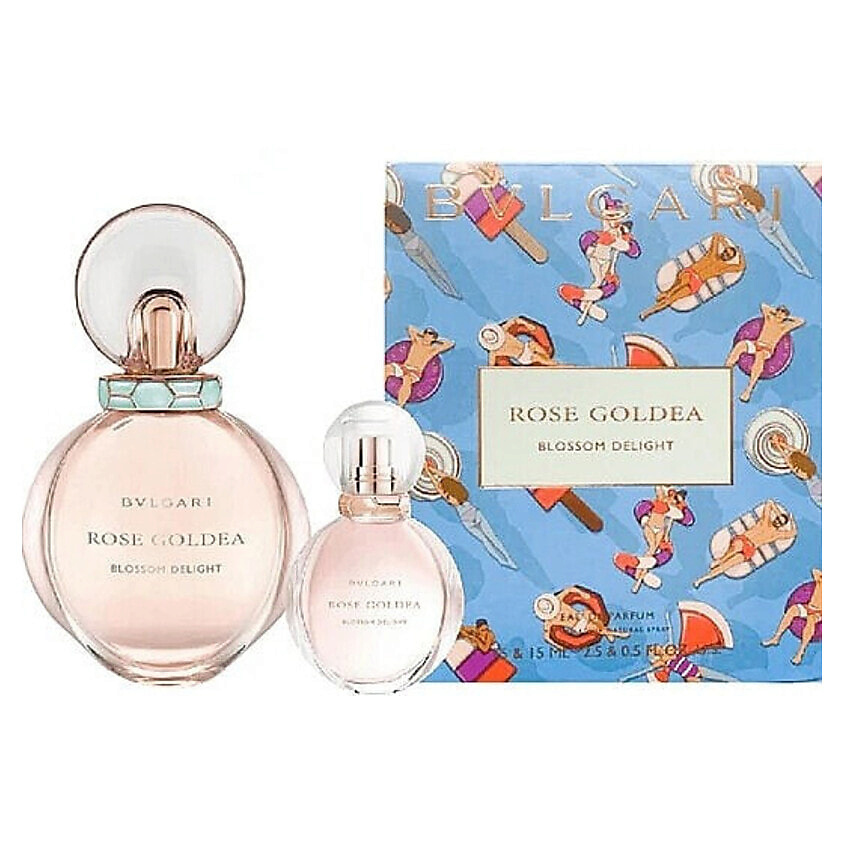 Изображение товара BVLGARI Парфюмерный набор Rose Goldea Blossom Delight Парфюм+Миниатюра, 75 мл+15 мл