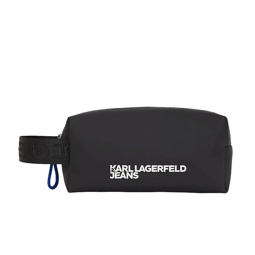 Изображение товара KARL LAGERFELD Косметичка из лакированной кожи с портретом Карла, Красный