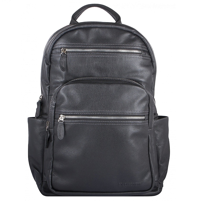 Изображение товара FRANCHESCO MARISCOTTI Рюкзак кожаный офисный, для путешествий и спорта, Черный