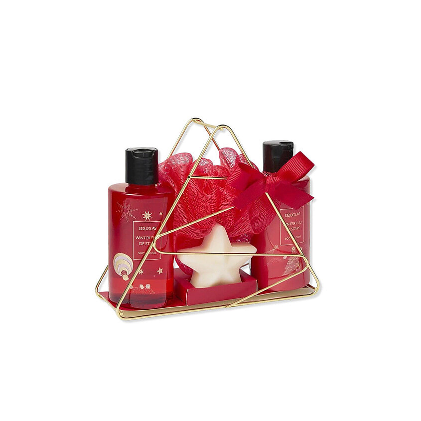 Изображение товара DOUGLAS Подарочный набор для ухода за телом Winter Full of Stars Under the Tree, 200мл+200мл+40гр+15гр