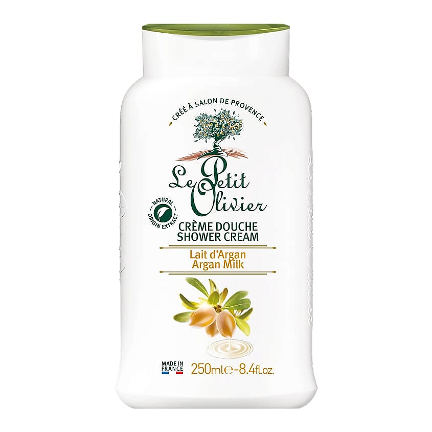 Изображение товара Крем для душа LE PETIT OLIVIER Молочко Арганы 250 мл натуральное очищение для женщин