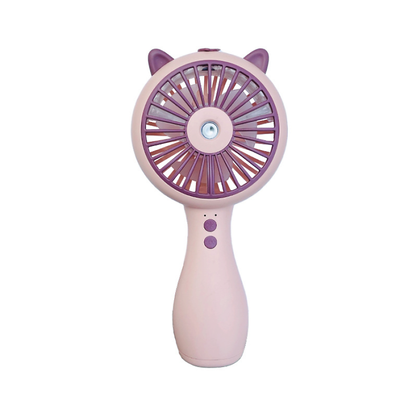 Изображение товара MEILISOON Ручной мини вентилятор работающий от аккумулятора с водой, Розово-бежевый