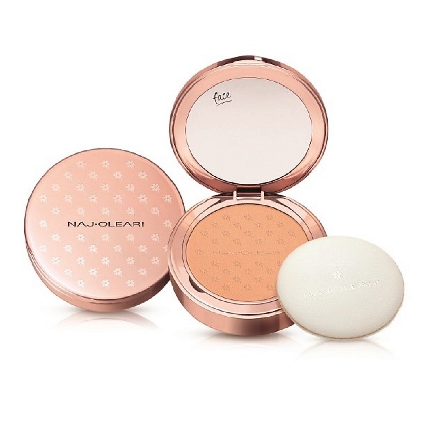 Изображение товара NAJ OLEARI Матирующая компактная пудра SKIN CARESS PRESSED POWDER, PEACH PINK 9,5 г