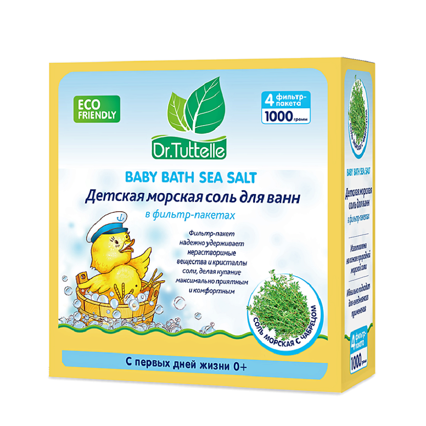 Изображение товара DR.TUTTELLE Детская морская соль для ванн с чабрецом, 1 шт.