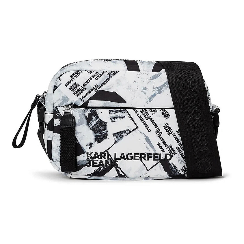 Изображение товара KARL LAGERFELD Сумка Essential All-Over Print с узором и цепным ремнем, Мультиколор