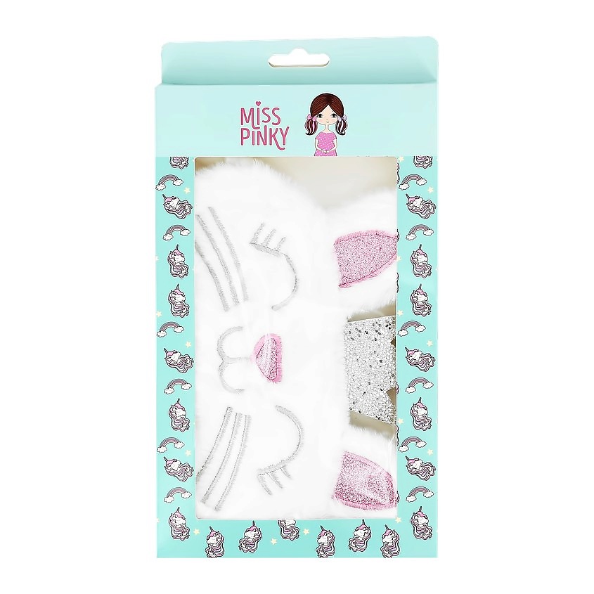 Изображение товара Мягкая маска для сна MISS PINKY кролик белая для девочек и взрослых