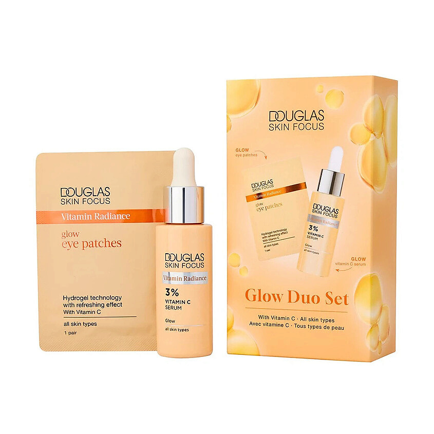 Изображение товара DOUGLAS Набор Skin Focus Glow Duo Set, 30 мл + 1 шт.