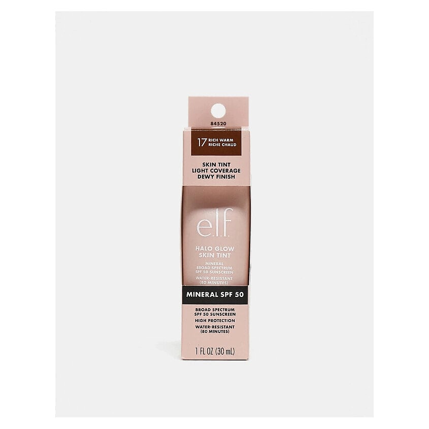 Изображение товара E. L. F. Halo Glow Skin Tint SPF 50 17 Rich Warm - увлажняющее тональное средство с защитой Изображение товара E. L. F. Halo Glow Skin Tint SPF 50 17 Rich Warm - увлажняющее тональное средство с защитой