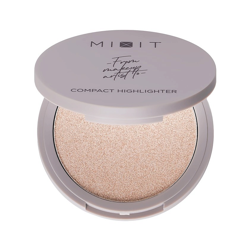 Изображение товара МІКСИТ Хайлайтер для лица COMPACT HIGHLIGHTER 01 Diamond компактный тон для сияния кожи