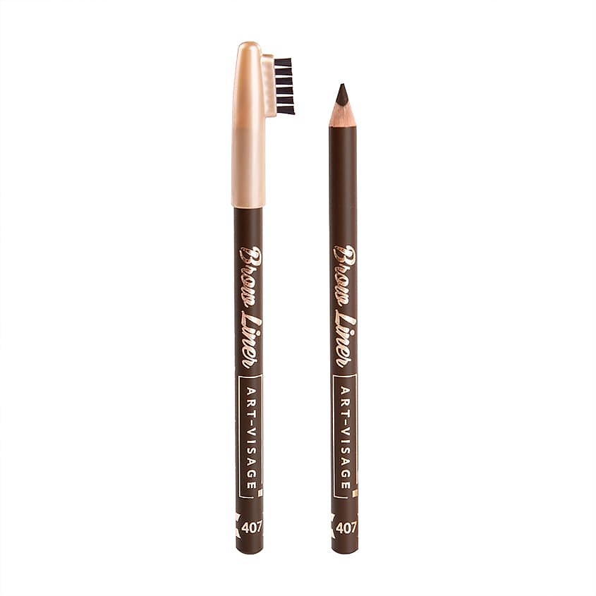 Изображение товара ART-VISAGE Карандаш для бровей Brow Lines Eyebrow Pencil, 407 Темно-коричневый, 1,3 г
