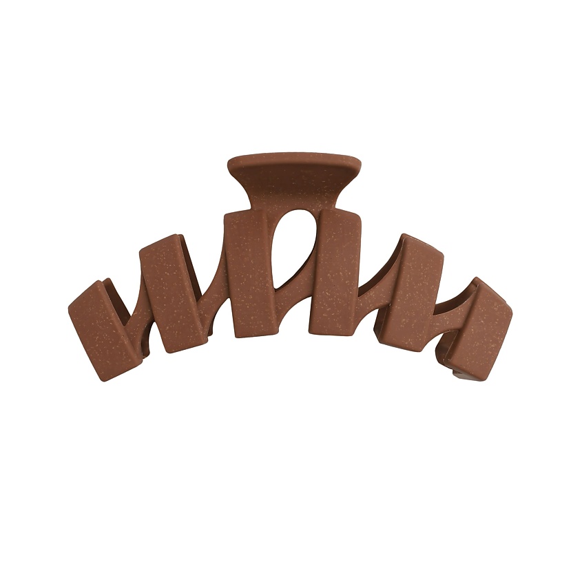 Изображение товара Заколка-краб Гармошка ЭКО коричневая экологичная аксессуар для волос